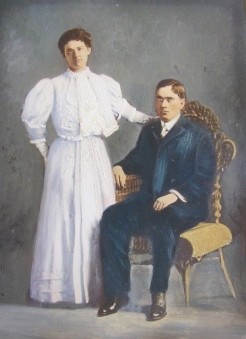 IMAGE: Annie M. Kelly and Daniel C. Murphy, wedding portrait, circa 1906